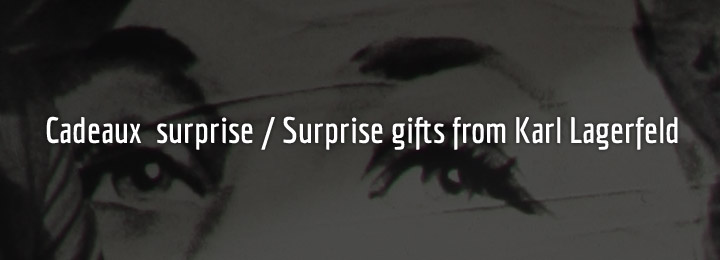 Cadeaux surprise / Surprise gifts from Karl Lagerfeld Cadeaux surprise / Surprise gifts from Karl Lagerfeld